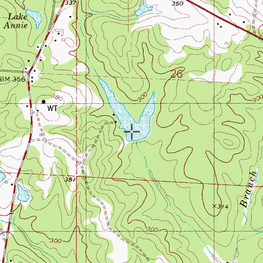 Topographic Map of F N Grant Dam, AL