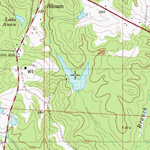 Topographic Map of F N Grant Lake, AL