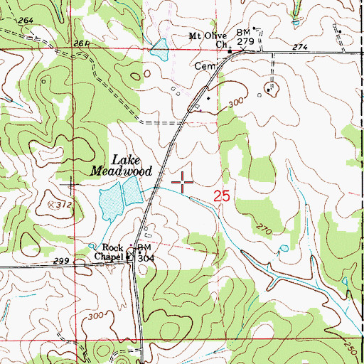 Topographic Map of Devere Dam, AL