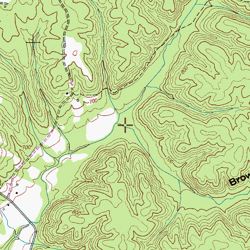 Topographic Map of Brown Hollow, TN