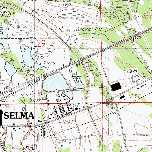 Topographic Map of Selma Hunting Club Lake Dam, AL