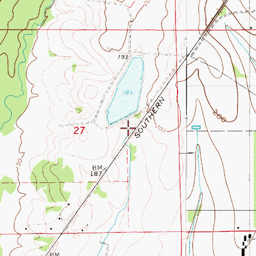 Topographic Map of E F Randell Dam, AL
