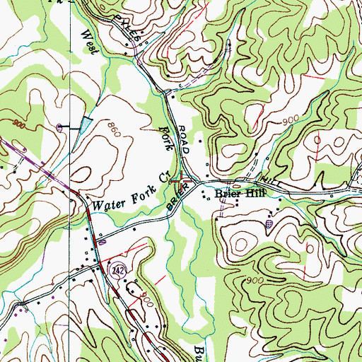 Topographic Map of Buffalo River, TN