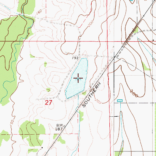 Topographic Map of E F Randell Lake, AL