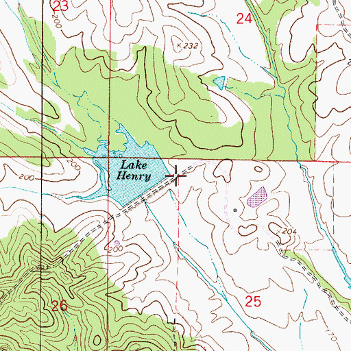 Topographic Map of Powell Creek Number 7 Dam, AL