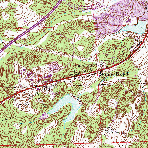 Topographic Map of Wilson Pond Dam, AL