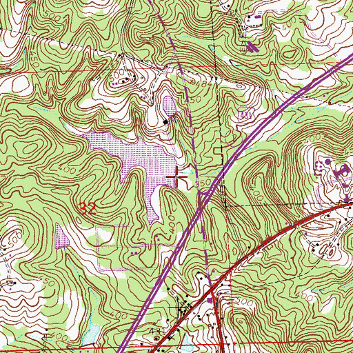 Topographic Map of Knowels Pond Dam, AL