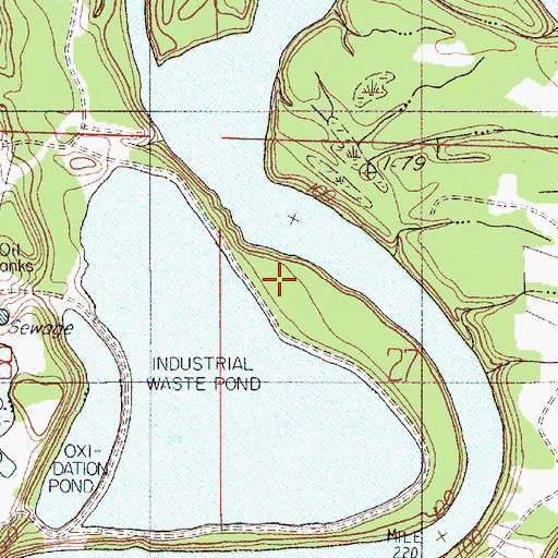 Topographic Map of Hammermill Waste Treatment Dam, AL