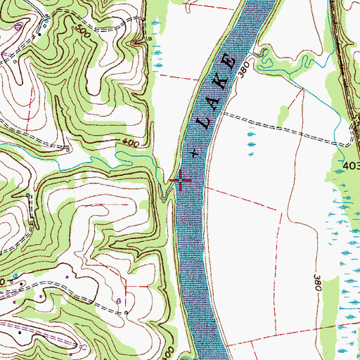 Topographic Map of Camp Creek, TN