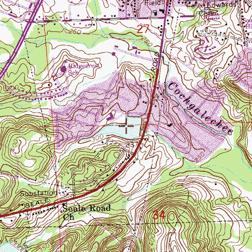 Topographic Map of Asbury Park Lake, AL