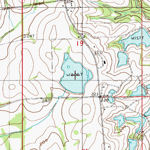 Topographic Map of J M Gaston Number Two Lake, AL