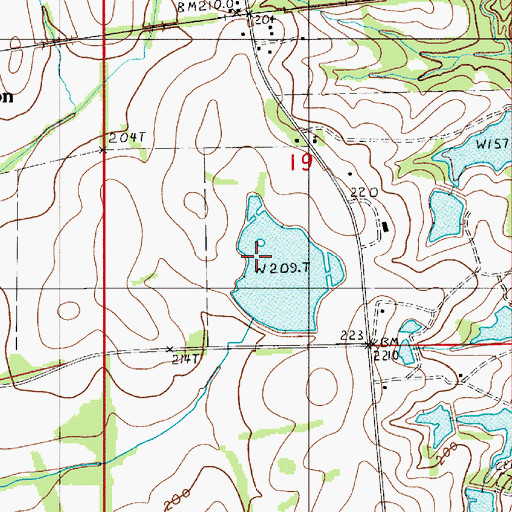 Topographic Map of J M Gaston Number 2 Dam, AL