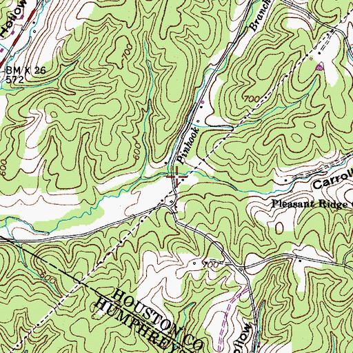 Topographic Map of Carroll Hollow, TN