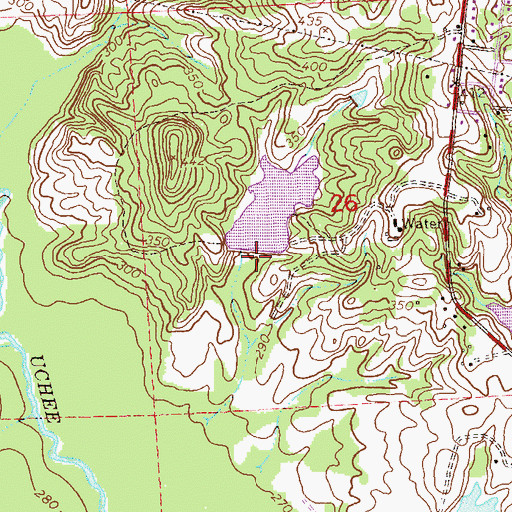 Topographic Map of Bush Pond Dam, AL