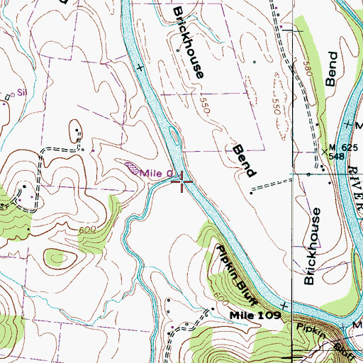 Topographic Map of Catheys Creek, TN