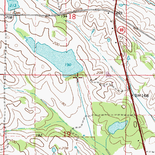 Topographic Map of Spencer Dam Number Two, AL