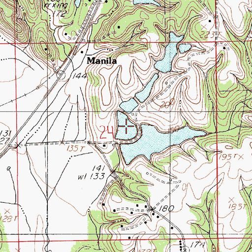 Topographic Map of J Friday Number 1 Lake, AL