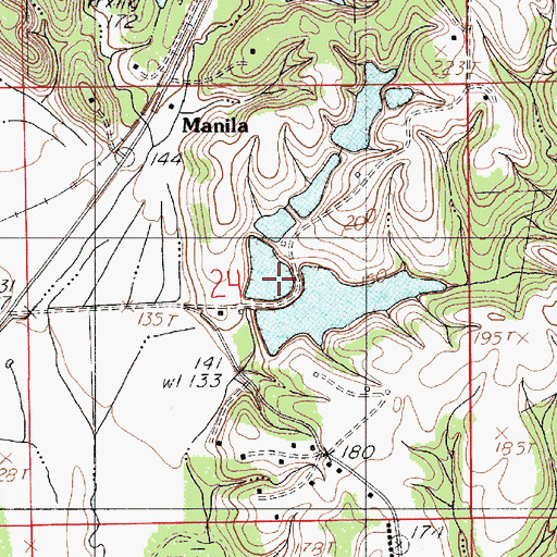 Topographic Map of J Friday Number 1 Dam, AL