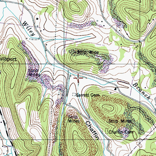 Topographic Map of Chaffin Hollow, TN