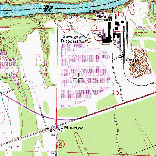 Topographic Map of Gulf States Paper Company Lake, AL