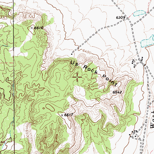 Topographic Map of Up Rock Point, AZ