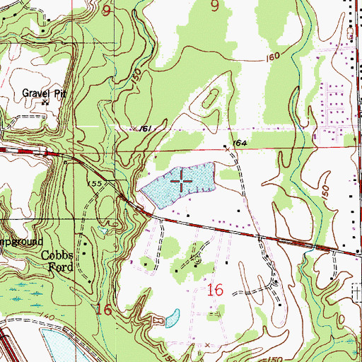 Topographic Map of Paraviginis Lake, AL