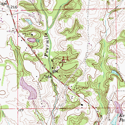Topographic Map of Owen Kenan Lake, AL