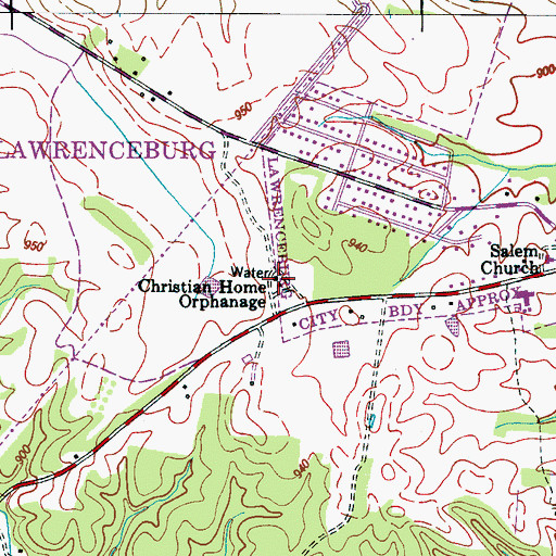 Topographic Map of Christian Home Orphanage, TN