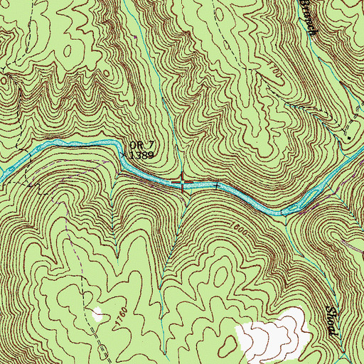 Topographic Map of Cindy Creek, TN