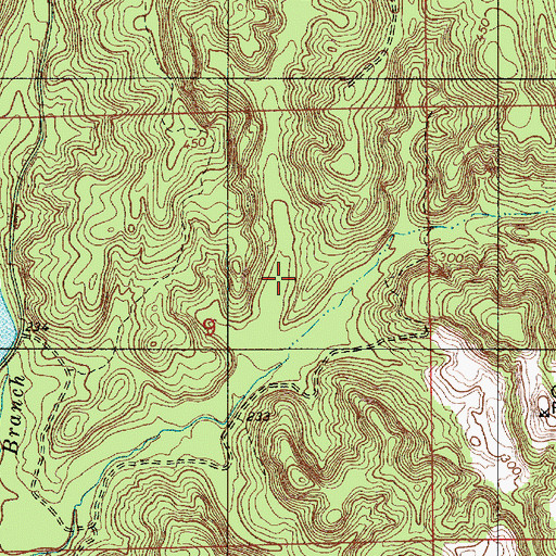 Topographic Map of Idlewood Lake Dam, AL