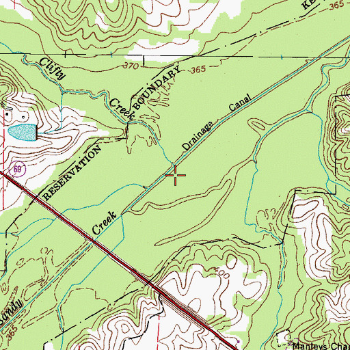 Topographic Map of Clifty Creek, TN