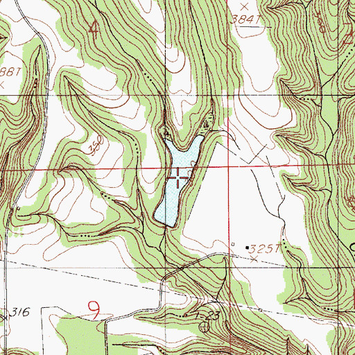 Topographic Map of Underwood Lake, AL