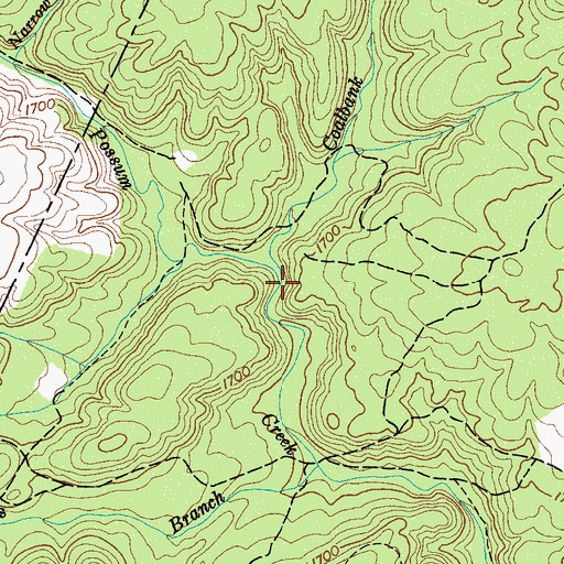 Topographic Map of Coalbank Branch, TN