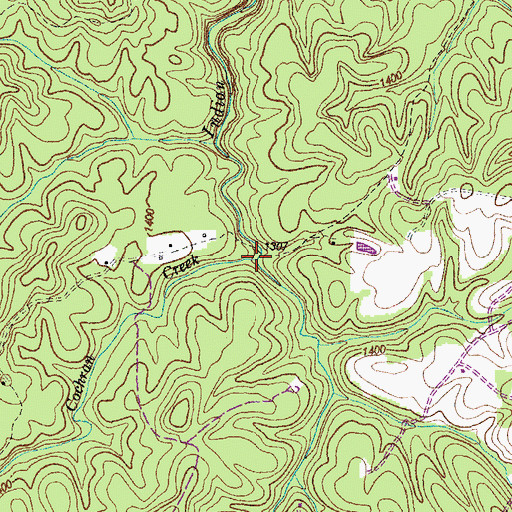 Topographic Map of Cochran Creek, TN