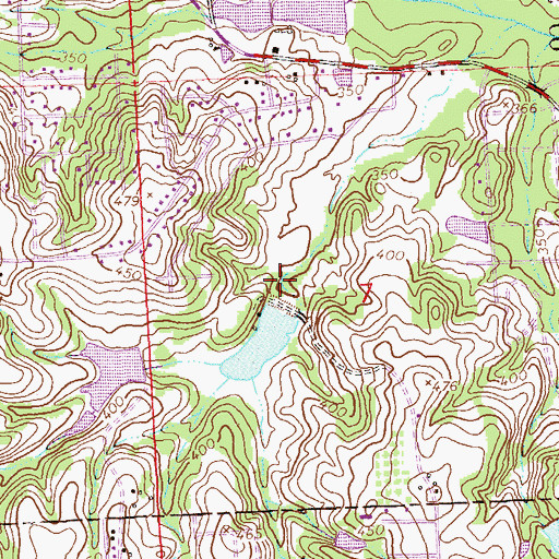 Topographic Map of Kinnett Dam, AL