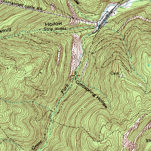 Topographic Map of Coldspring Hollow, TN
