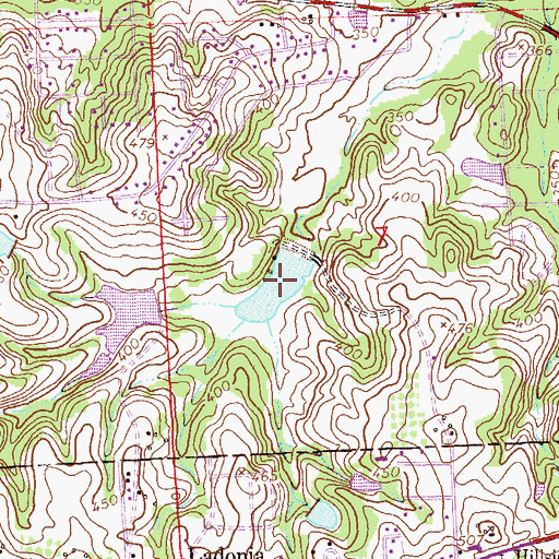 Topographic Map of Kinnett Lake, AL