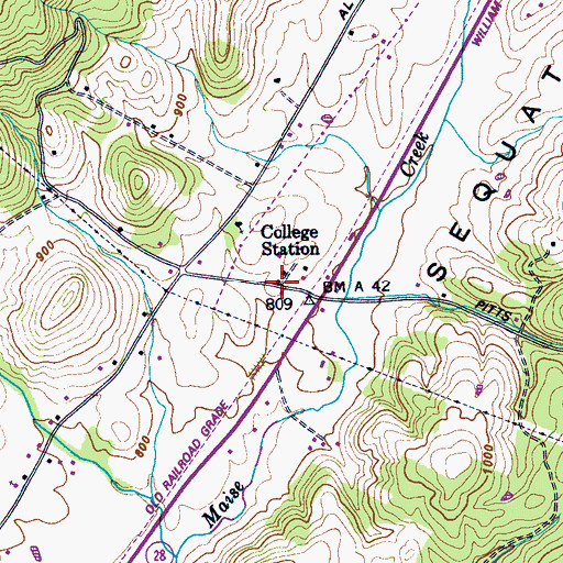 Topographic Map of Sequatchie College, TN