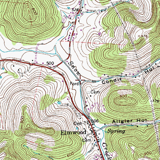 Topographic Map of Condit Hollow, TN