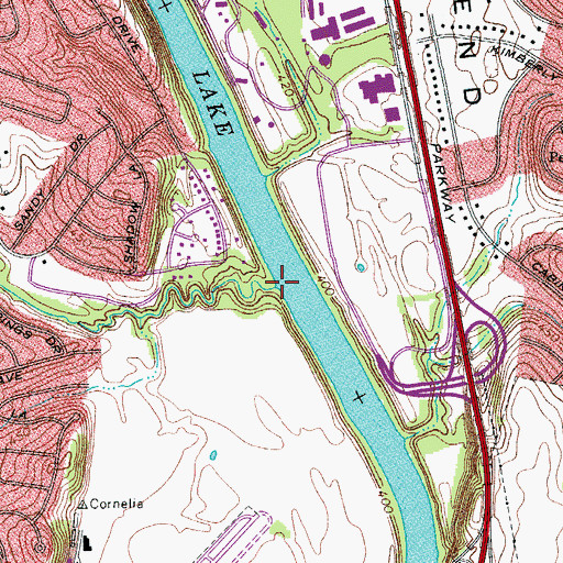 Topographic Map of Cooper Creek, TN