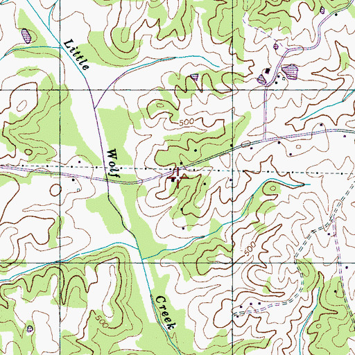 Topographic Map of Cooper Grove School, TN