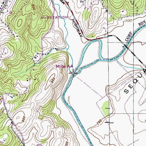 Topographic Map of Coops Creek, TN
