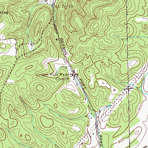 Topographic Map of Cotton Port Road Church, TN