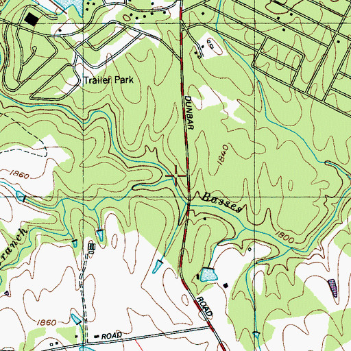 Topographic Map of Cottrell Branch, TN