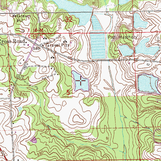 Topographic Map of Bruce Pond Number Two, AL