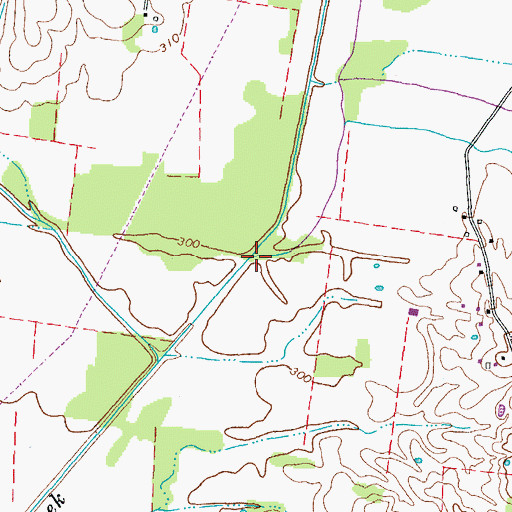 Topographic Map of Cow Creek, TN