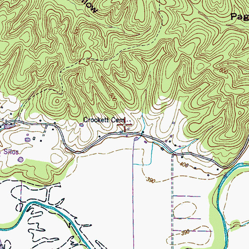 Topographic Map of Crockett Cemetery, TN