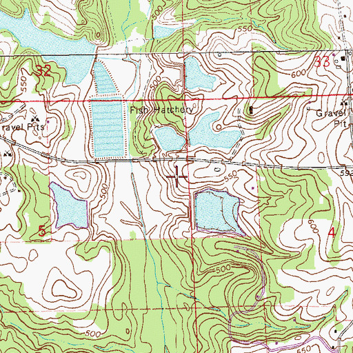 Topographic Map of Bruce Pond Number Four, AL