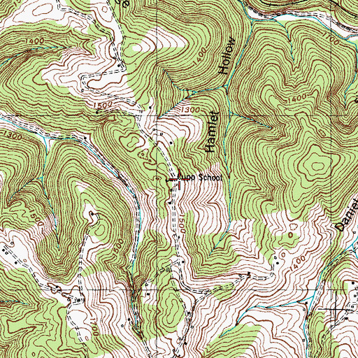 Topographic Map of Cupp School, TN