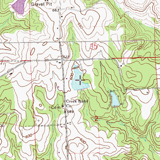 Topographic Map of Lake Cherry, AL